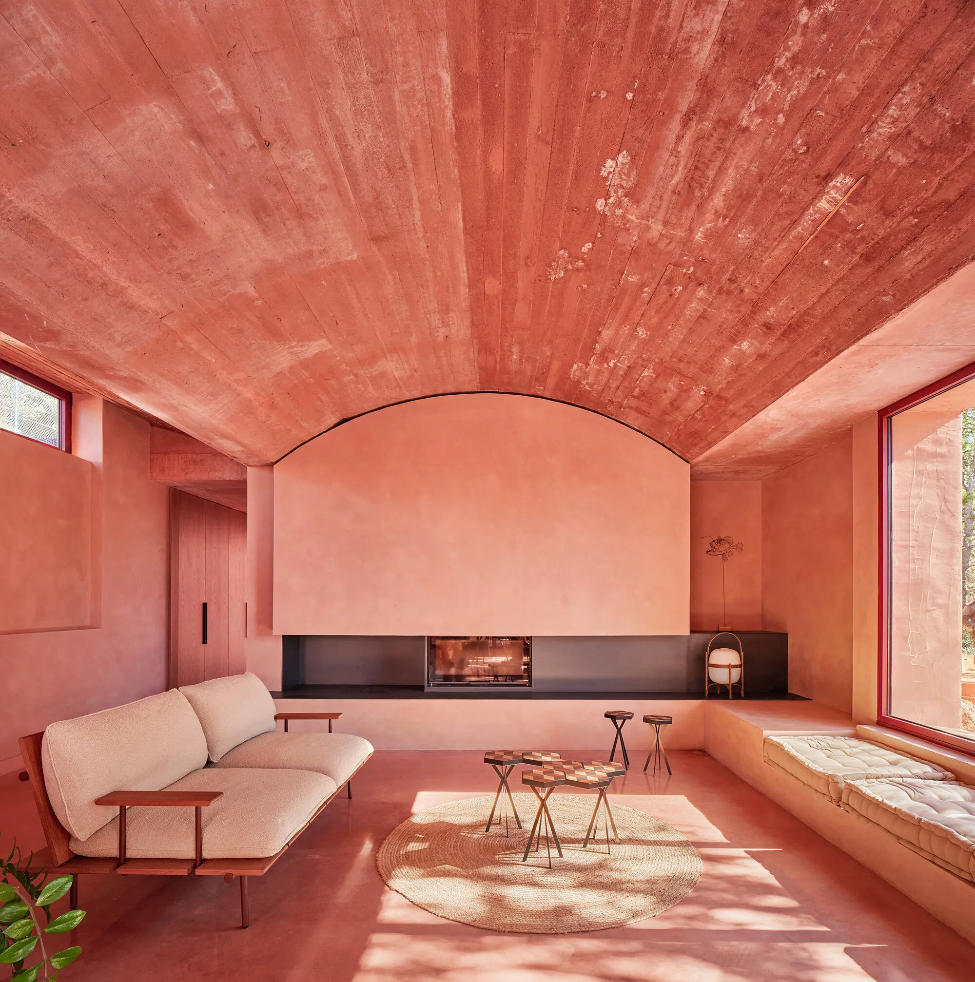 TwoBo Arquitectura Buries a Pigmented Concrete House into a Catalan Mountainside
