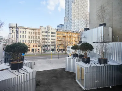 GRAFT Reassembles 35 Shipping Containers into a Temporary Cultural Hub on Kurfürstendamm