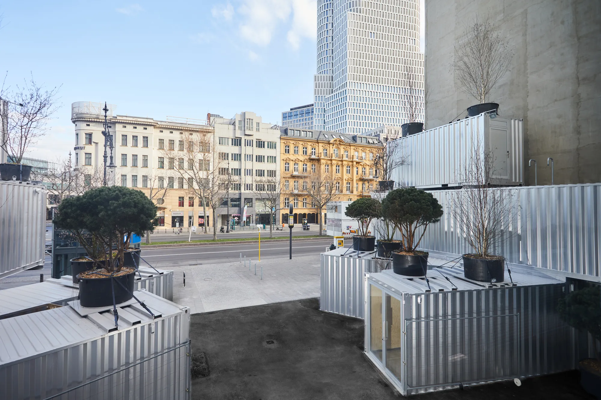 GRAFT Reassembles 35 Shipping Containers into a Temporary Cultural Hub on Kurfürstendamm