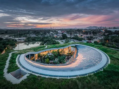 Architects 49 Wraps an LNG Terminal Office in a Living Forest Canopy in Map Ta Phut