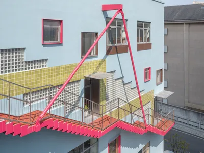 Atelier Liu Yuyang Turns a Shanghai Canal Building into a Candy-Colored Community Hub