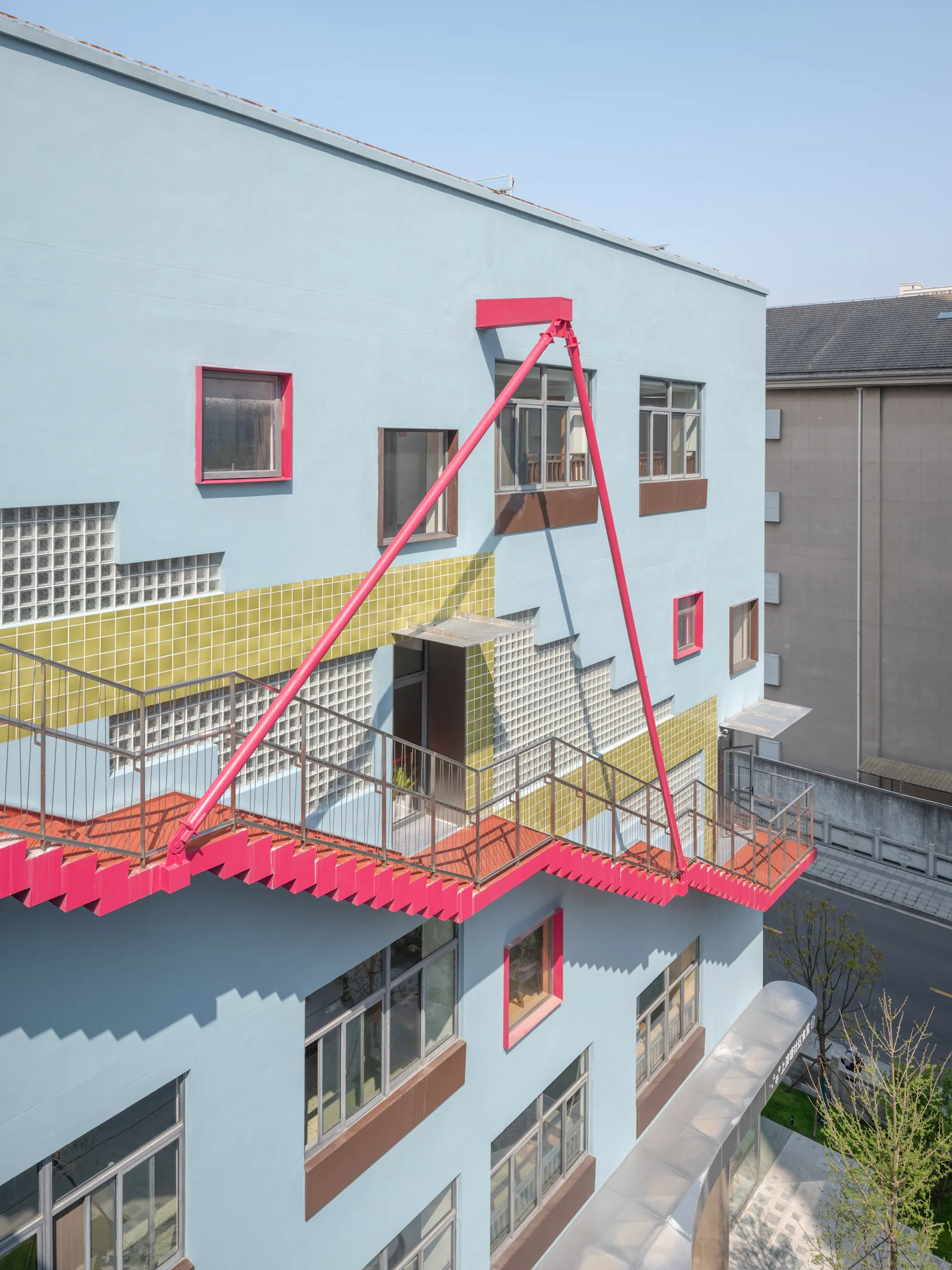 Atelier Liu Yuyang Turns a Shanghai Canal Building into a Candy-Colored Community Hub