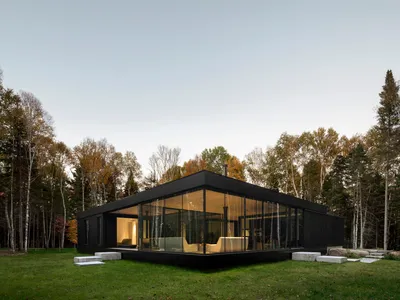 ACDF Architecture Builds a Forest Pavilion Around an Apple Tree in Quebec's Boreal Wilderness
