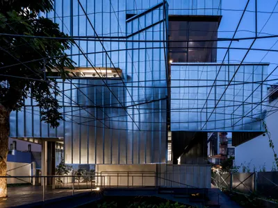 Aaaaaa Builds a Temporary Office on Stilts from Corrugated Metal in Ho Chi Minh City