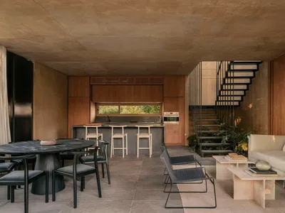 Gonzalo Bardach Shapes a Buenos Aires Dwelling from Pigmented Concrete, Timber and Filtered Light