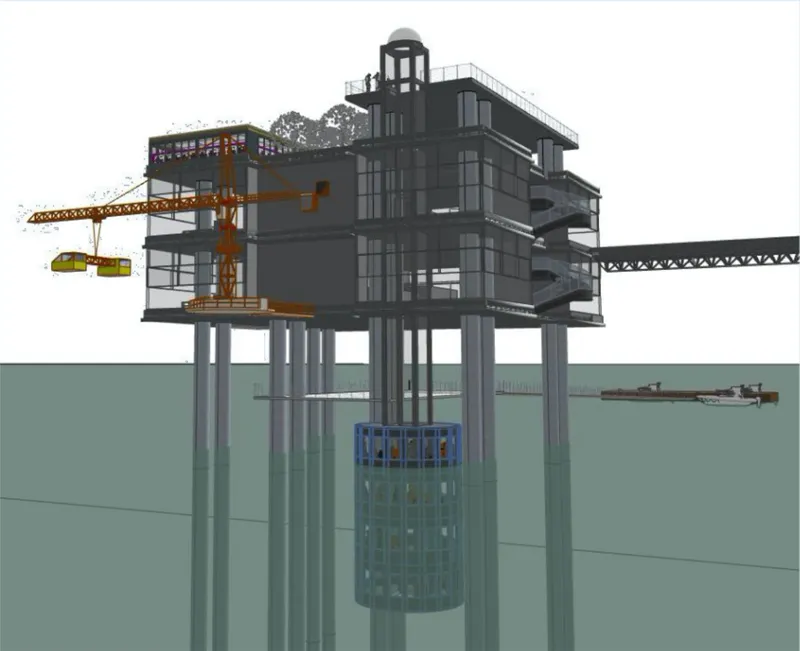 Flexible living quarters and collaborative research spaces redefine offshore residential architecture.