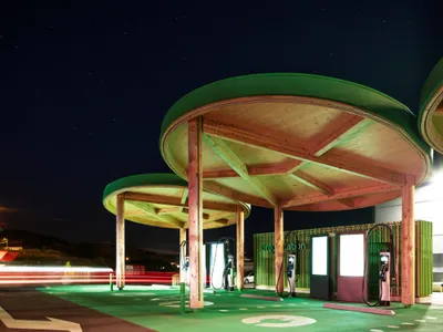 locallll Replaces the Gas Station with a Timber Forest Canopy on the Norwegian Coast