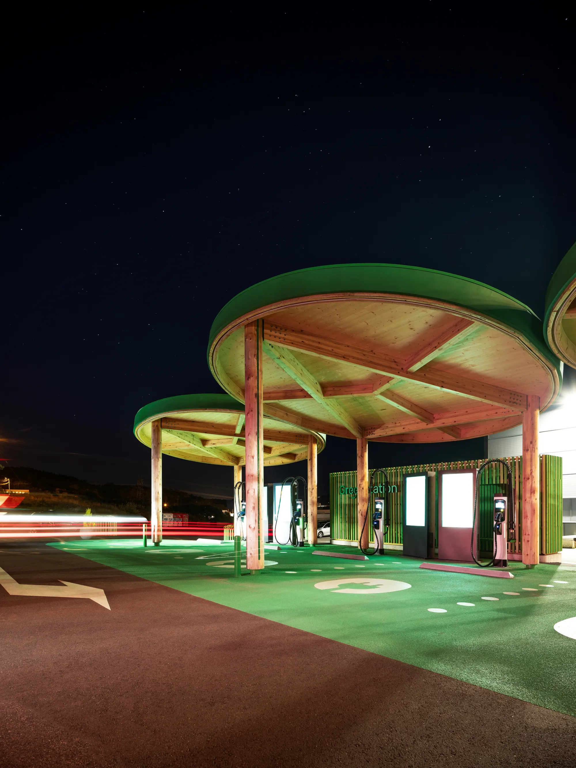 locallll Replaces the Gas Station with a Timber Forest Canopy on the Norwegian Coast