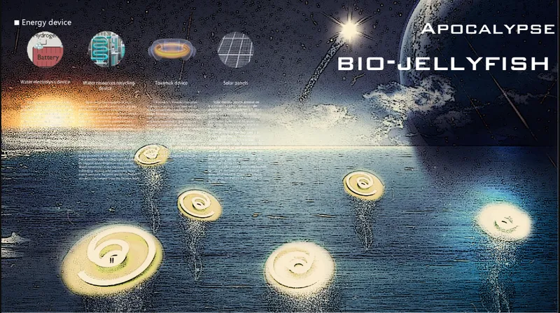 Energy systems support the Bio-Jellyfish units across the oceanic survival network.