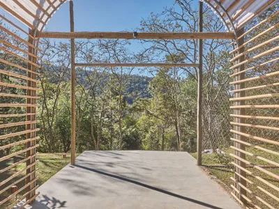 gru.a Wraps a 20-Square-Meter Fitness Shelter in Bamboo and Polycarbonate at Petrópolis