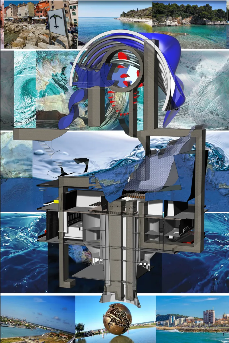 The Carbon Capture Ocean Museum emerges from the ocean as a sculptural landmark, merging adaptive reuse architecture with marine sustainability.