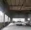 This image showcases the interior of an industrial warehouse, characterized by its metal structure, 