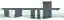 The image depicts a simplified illustration of a pier structure extending over water. The pier is su