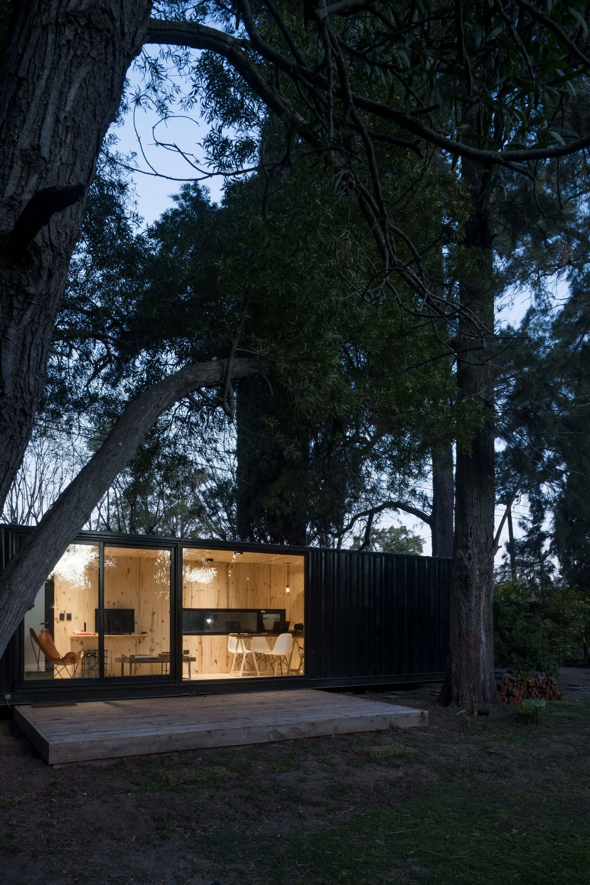 Juan Barbero Arquitecto Converts a Shipping Container into a Forest Workspace in City Bell