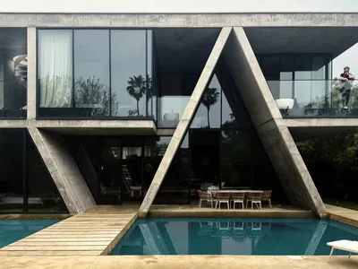 Next Office Folds a Concrete Gable into a Caspian Sea Villa That Doubles as Structure and Shelter