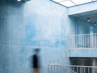 WORKac and ESTUDIO Ignacio Urquiza Stack a Blue Concrete Community Hub on a Mexico City Corner