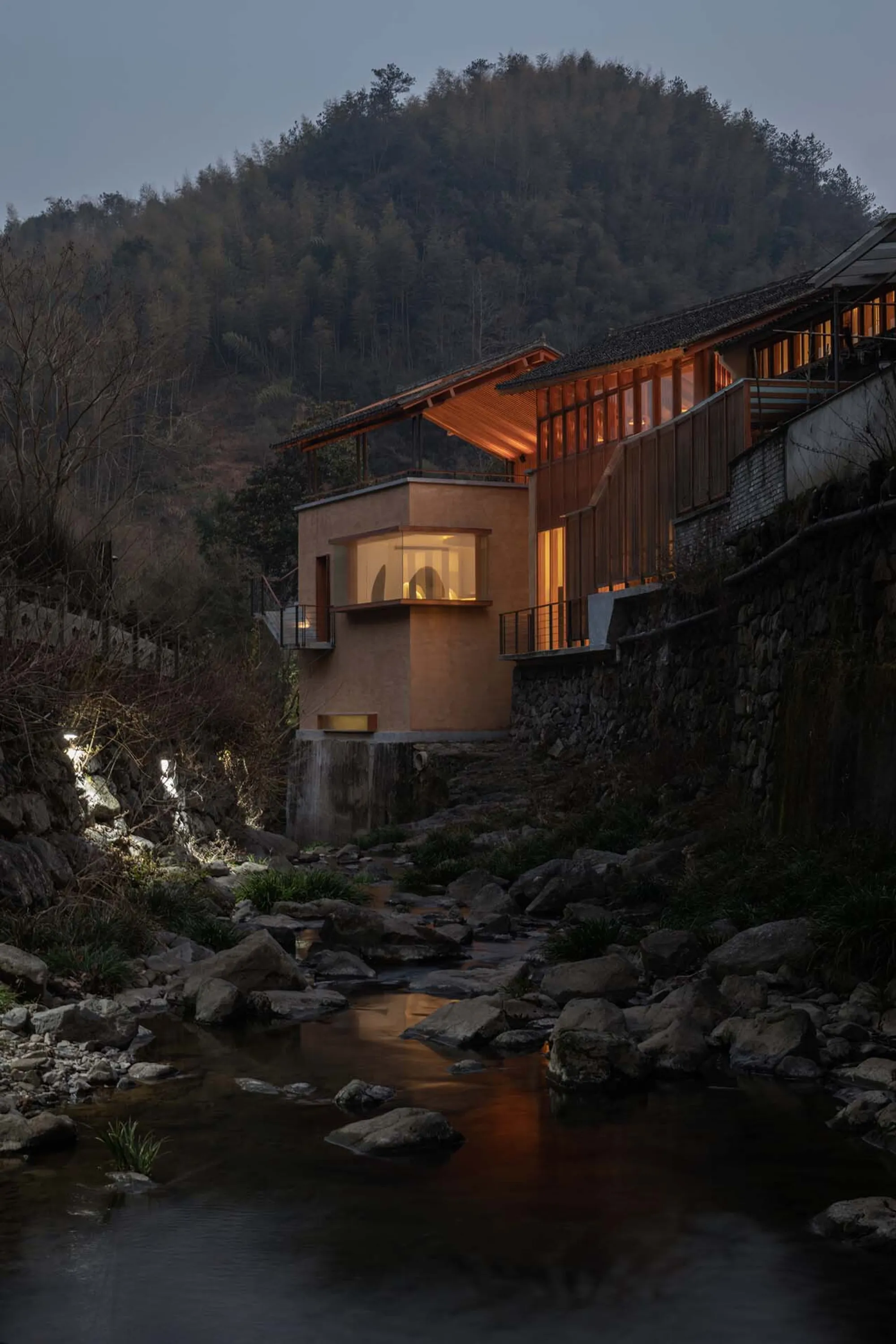 Shulin Architectural Design Converts a Village Power Station into a Riverside Restaurant in Ningbo