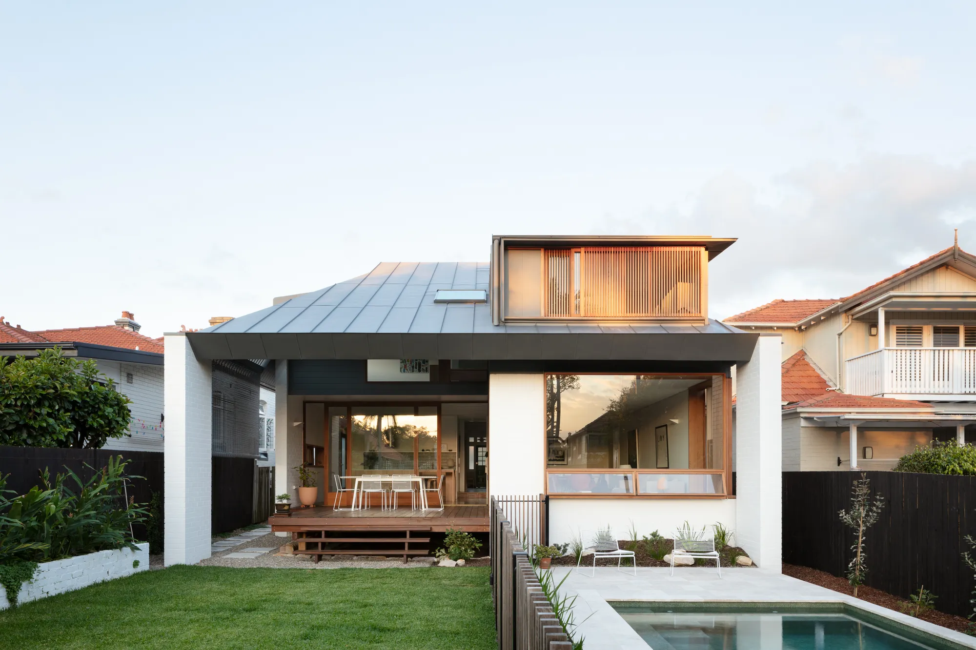 Downie North Architects Grafts a Japanese Minka Roof onto a Sydney Federation Bungalow