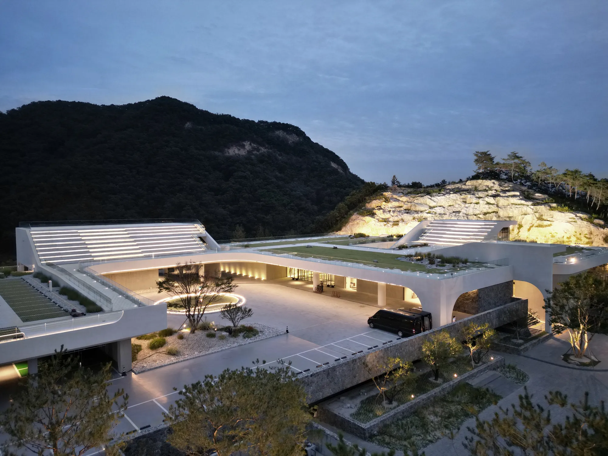 LESS ARCHITECTS Folds a Golf Clubhouse into the Mountains of Wonju as Artificial Topography