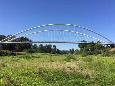 Jiri Strasky and DOWL Sling a Stress-Ribbon Deck Between Twin Arches Over a Salem Slough