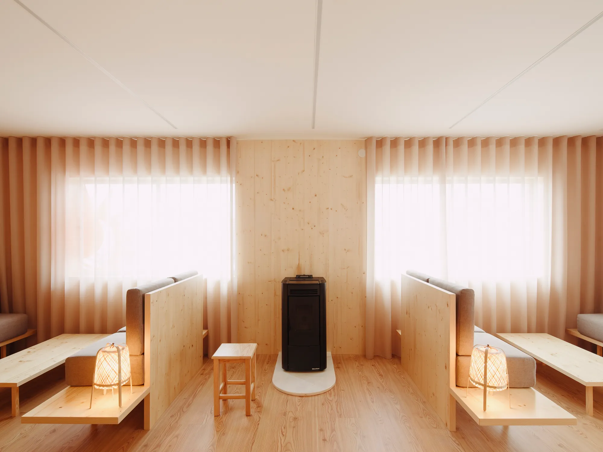 Bruno Dias Arquitectura Carves a Pine-Clad Gastro Bar from a Village Games Room in Ansião
