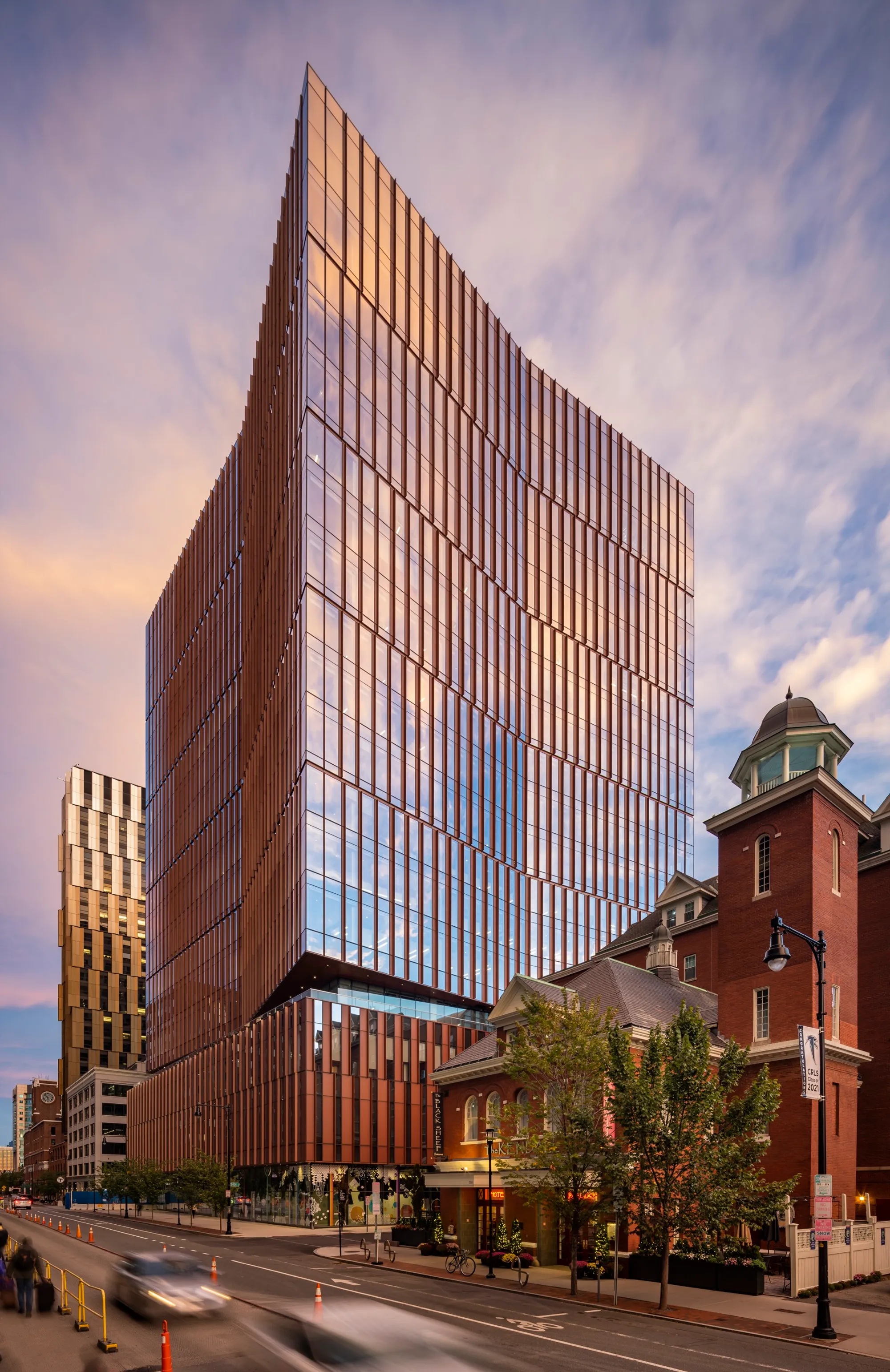 Weiss/Manfredi Gives MIT's Kendall Square a Crystalline Tower Wrapped in Terra-Cotta Fins