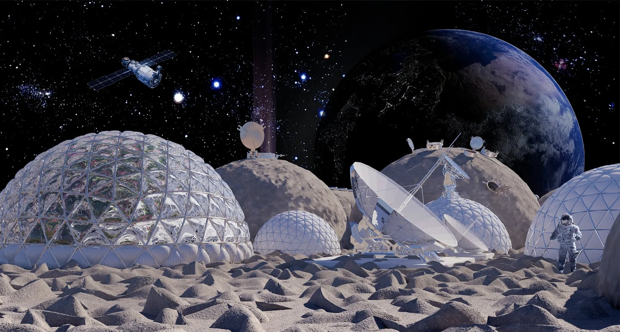 Aitken: Reimagining Lunar Habitat Architecture Through a Self-Sustaining Moon Base