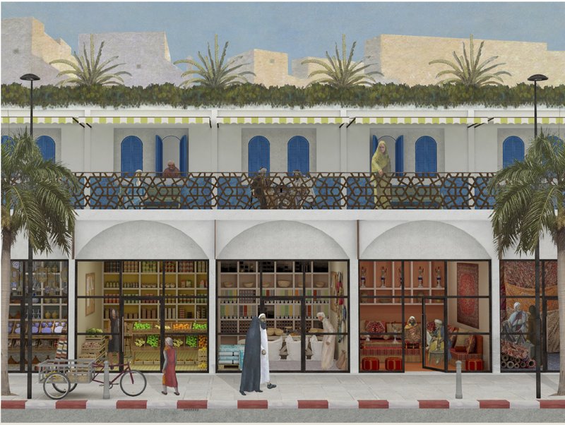 Active Frontage and Cultural Marketplace Bringing Daily Life, Commerce, and Community Together in a Vibrant Streetscape.