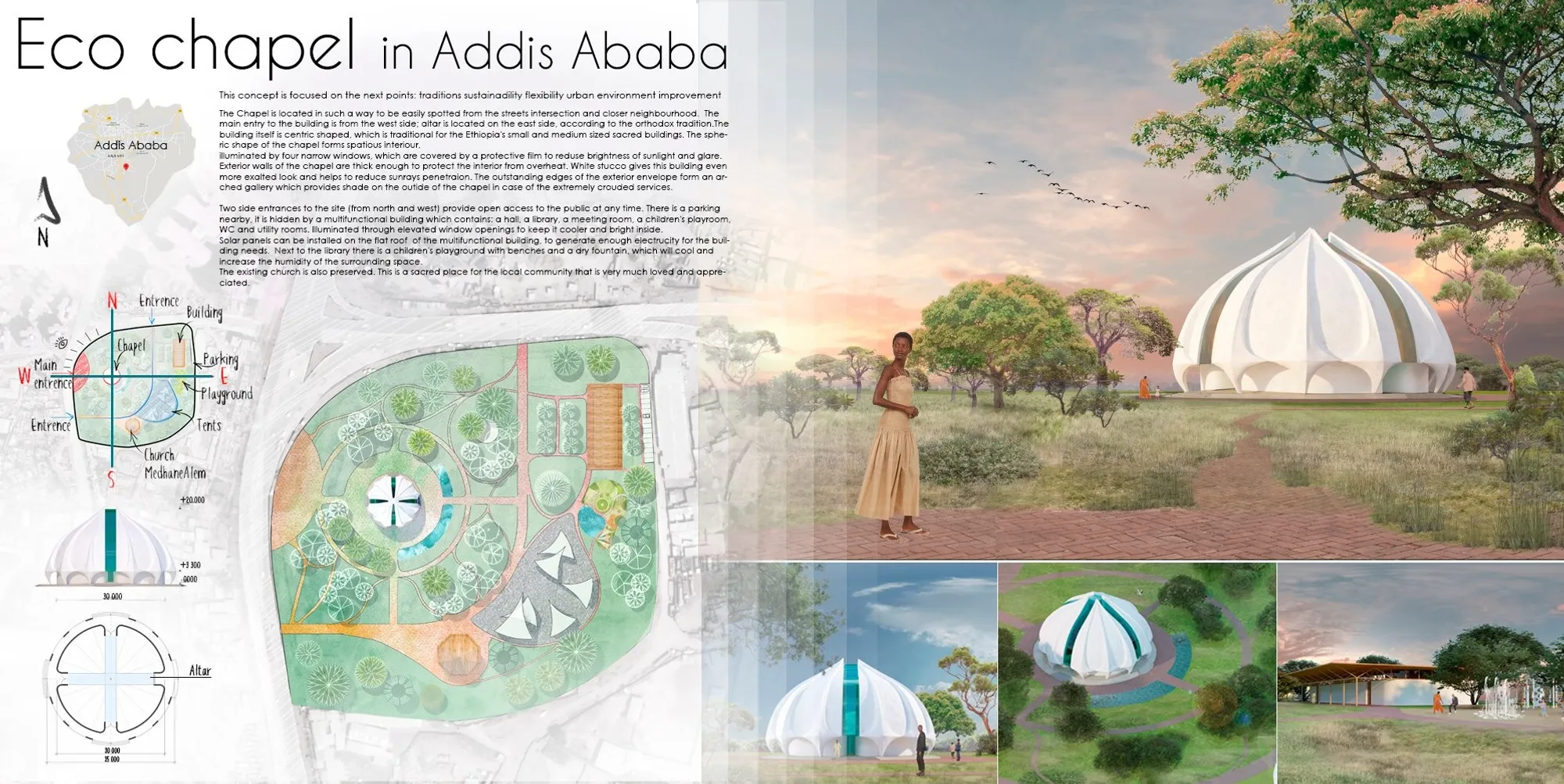 Eco-Chapel in Addis Ababa: Sustainable Architecture for Spiritual Recovery and Urban Renewal