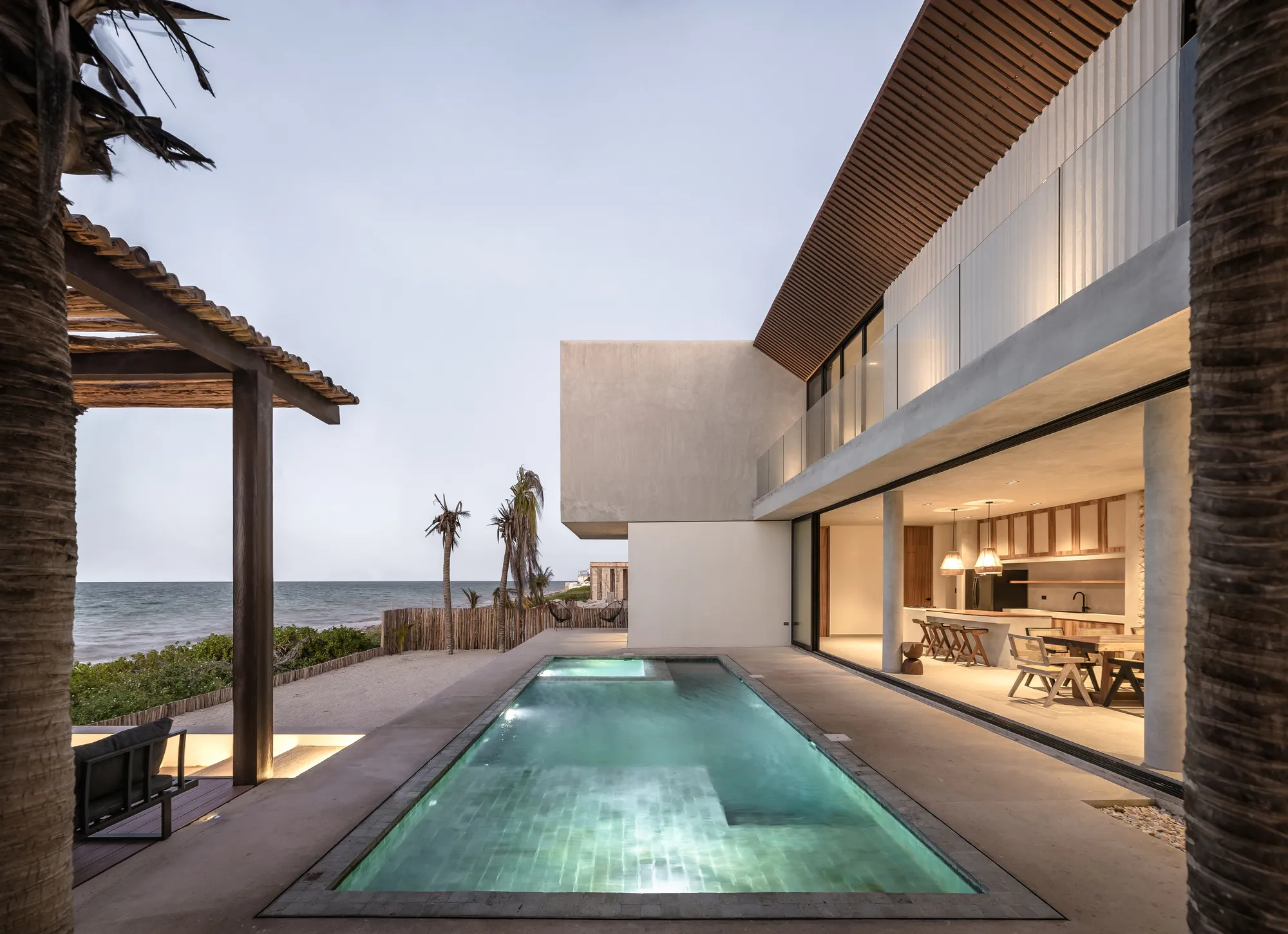 Ápiron Builds a Yucatán Beach House from Stone, Concrete, and Woven Reeds
