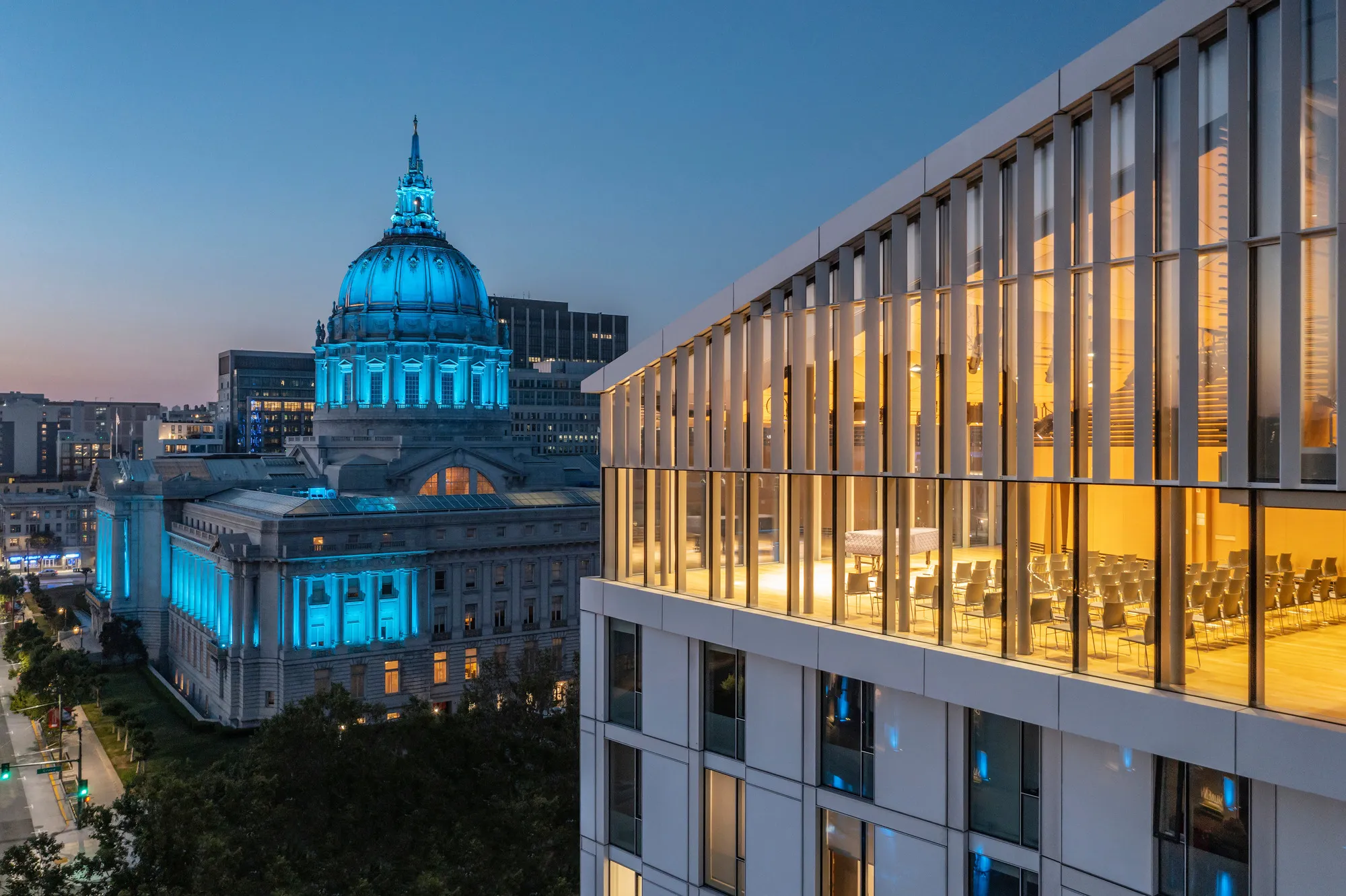 Mark Cavagnero Associates Stacks an Entire Music Campus into a 12-Story Glass Tower on Van Ness Avenue