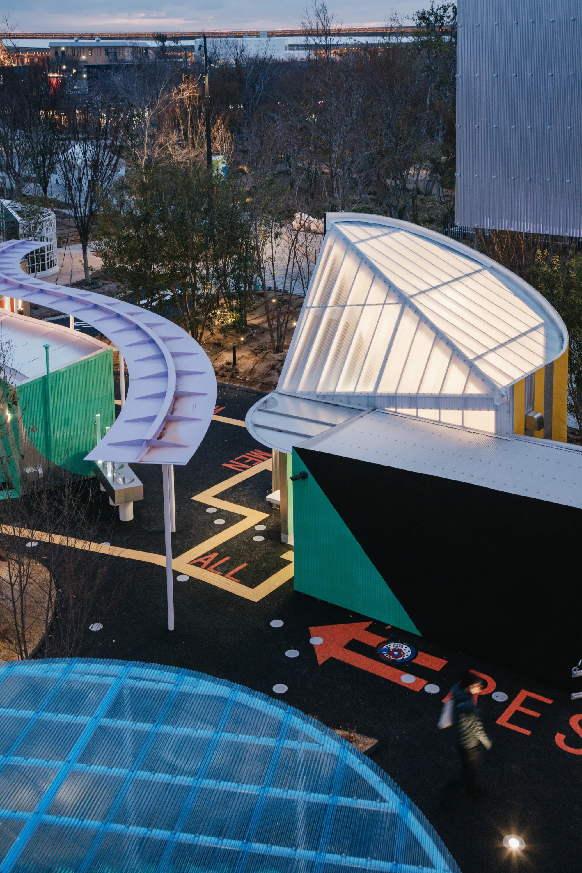 Suzuko Yamada Architects Scatters a Colorful Village of Pavilions Across Osaka Expo's Forest