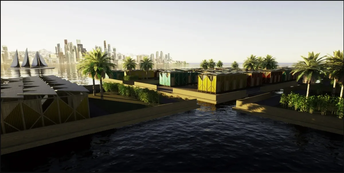 Floating Urban Village: Sustainable Architecture for a Climate-Resilient Community on Water