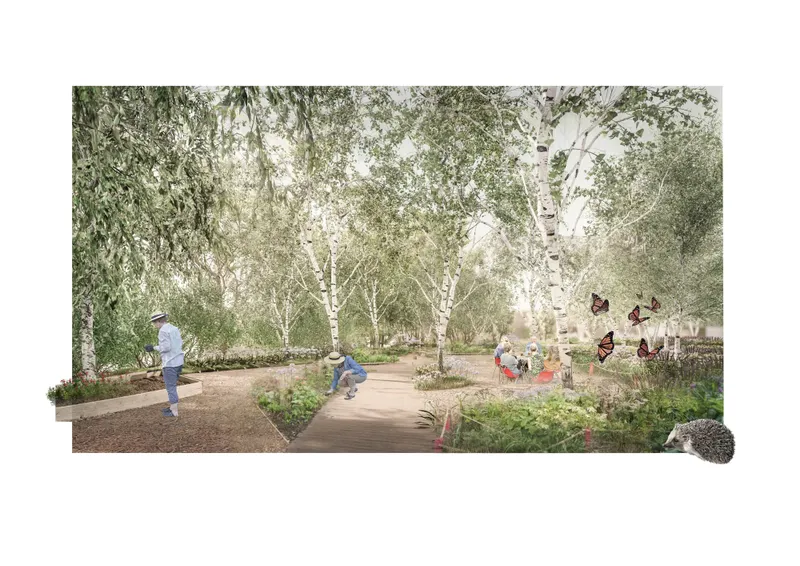 Community garden and Tiny Forest