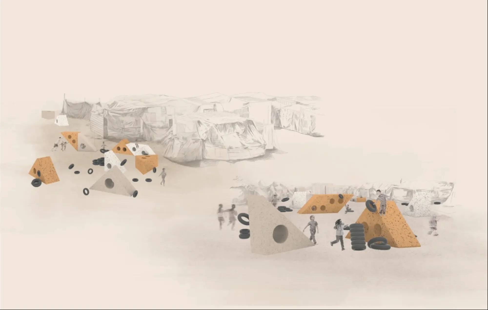 Reconstituted Play: Modular Architectural Design for Adaptable Play in Refugee Camps