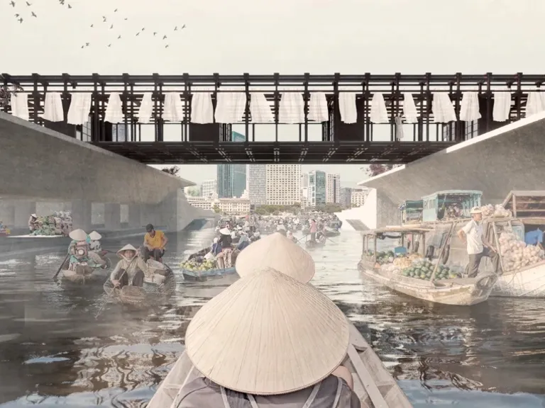 Thu Thiem Banks Market: A Canal Carved into Public Life