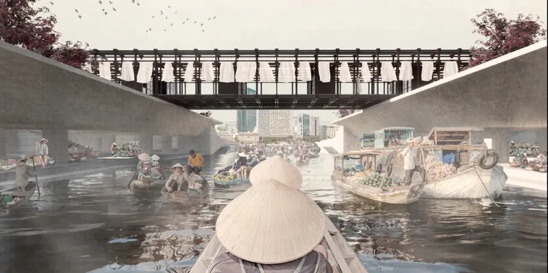 Thu Thiem Banks Market: A Canal Carved into Public Life
