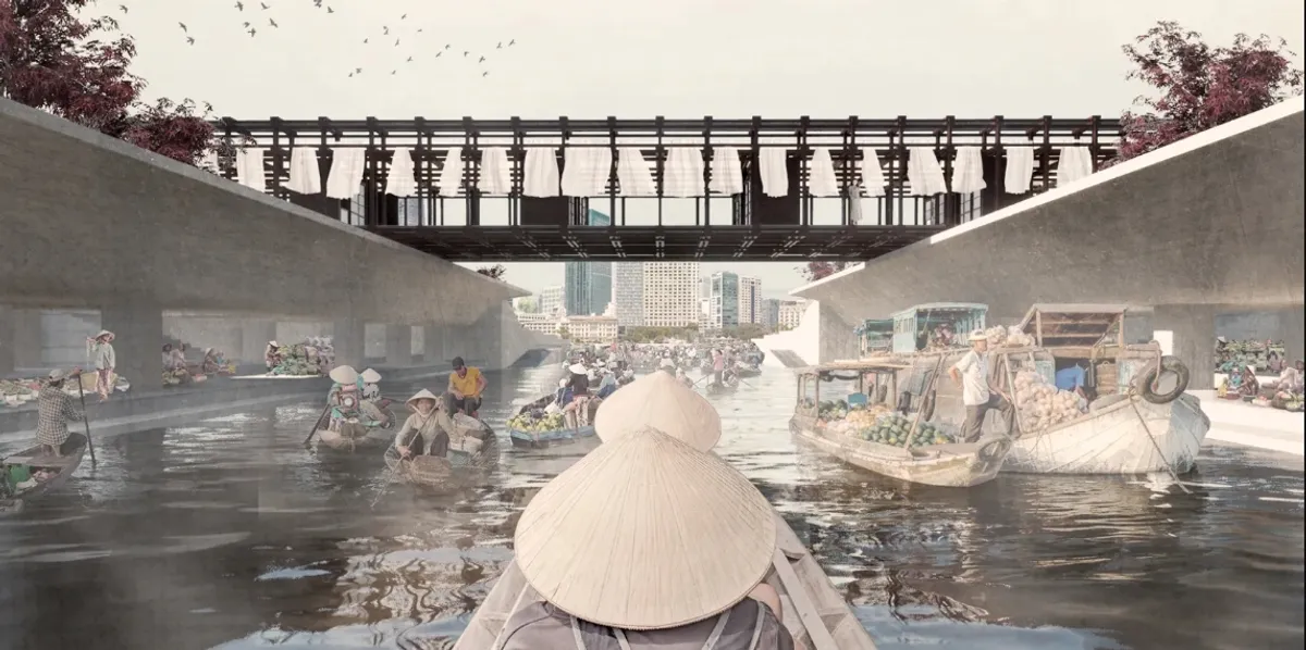Thu Thiem Banks Market: A Canal Carved into Public Life