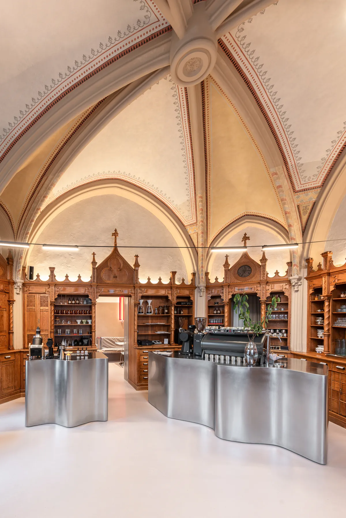 EktraArhitectura and Fain Design Studio Turn a 19th-Century Pharmacy into a Coffee Shop in Cluj-Napoca