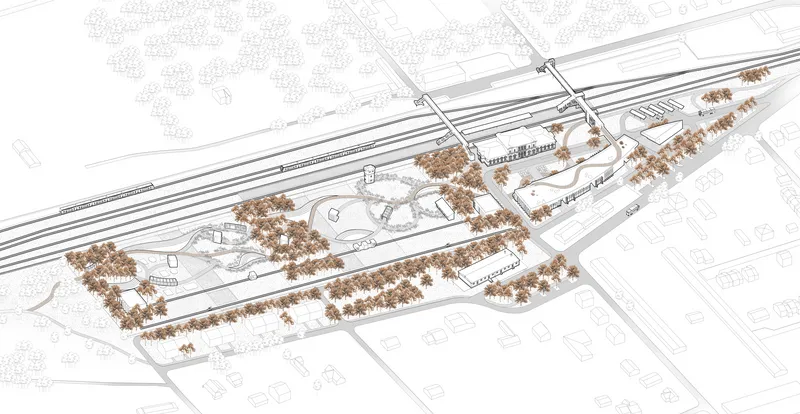 Axonometric view of the project