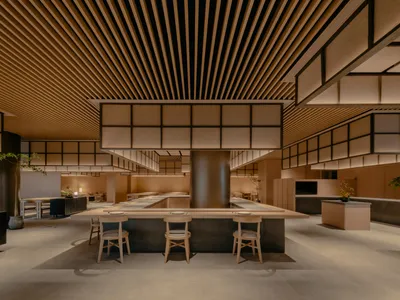 PLAT ASIA Builds a Sunken Community Center Around Frame Boxes in a Beijing Residential Park