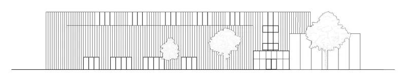 Elevation. Drawing: Archisbang and Areaprogetti