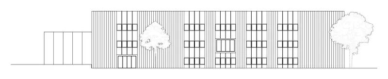Elevation. Drawing: Archisbang and Areaprogetti