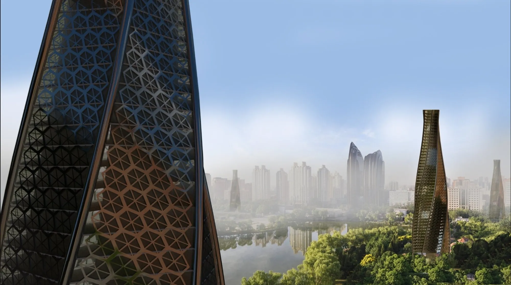 Breathing Tower: Sustainable Skyscraper Architecture Designed to Purify Beijing’s Air