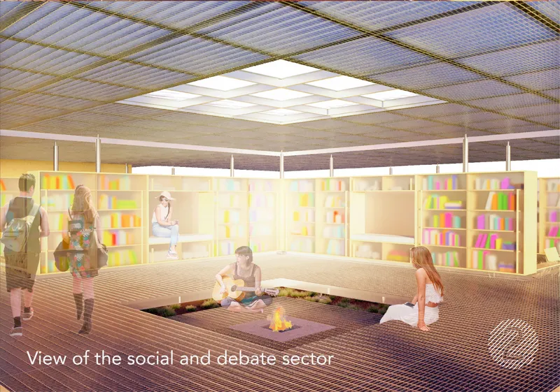 The social and debate sector encourages discussion, gathering, and shared experiences.