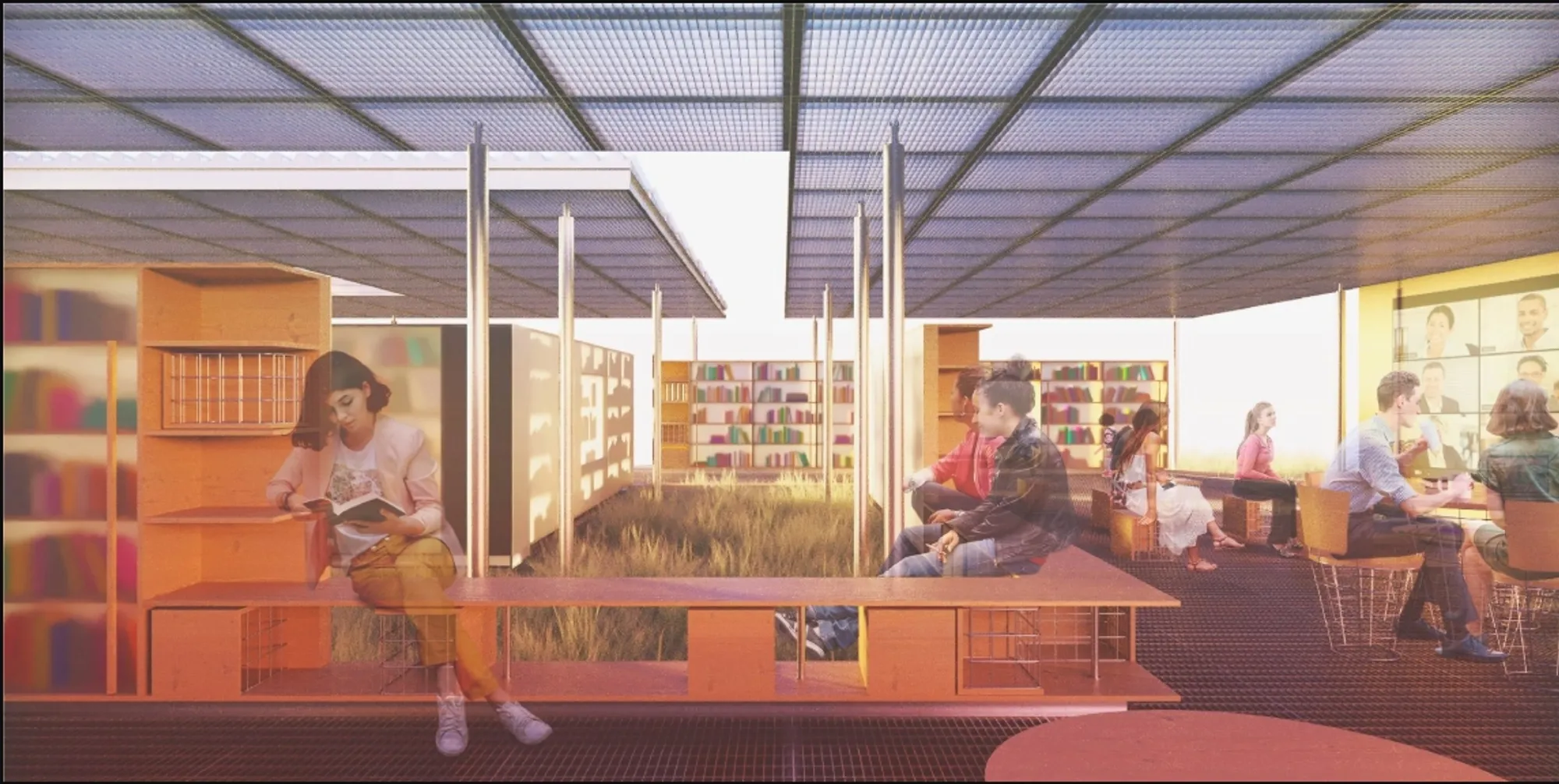 OUTSIDE: Modular Library Architecture That Connects Reading, Nature and Community