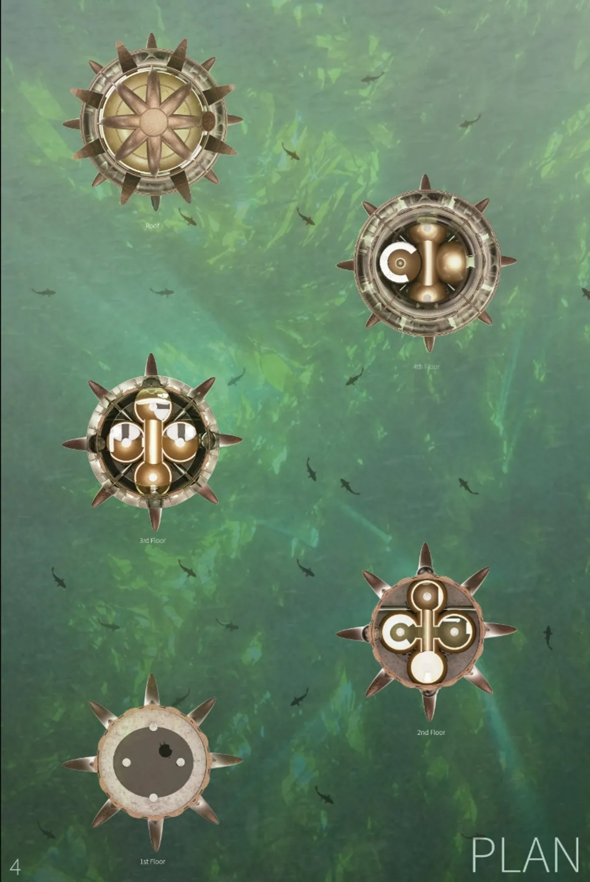 Kelpscape: Underwater Architecture Inspired by the Living Ecology of Kelp Forests