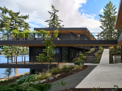 WOVEN Architecture Layers a Waterfront Home into a Forested Hillside on Saanich Inlet