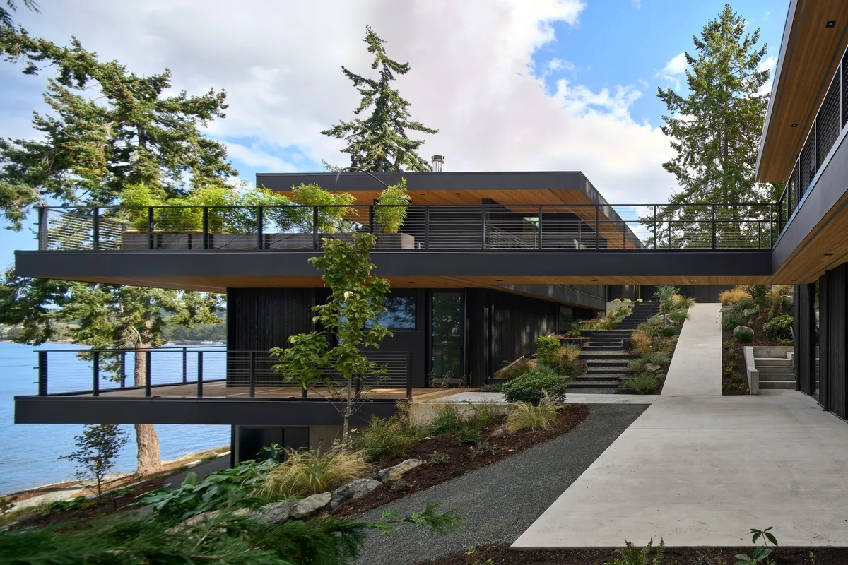 WOVEN Architecture Layers a Waterfront Home into a Forested Hillside on Saanich Inlet