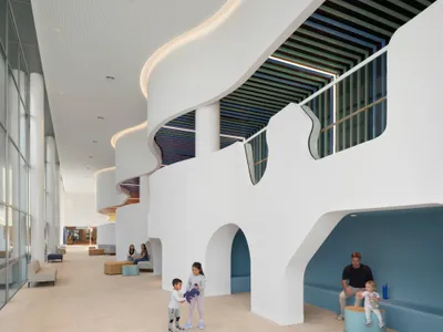 Billard Leece Partnership Wraps a 14-Storey Children's Hospital in River-Inspired Geometry
